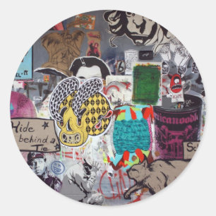 Graffiti, Berlin, Germany Classic Round Sticker