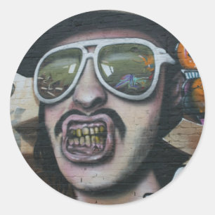 Graffiti, Berlin, Germany Classic Round Sticker