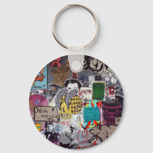 Graffiti, Berlin, Germany Key Ring