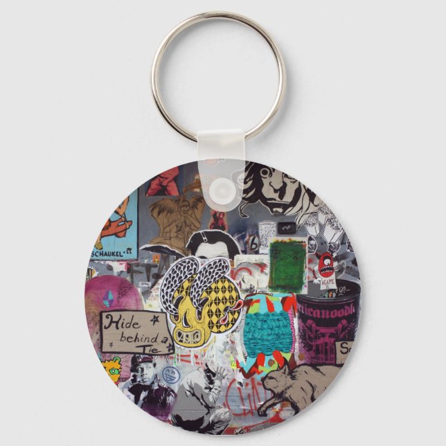 Graffiti, Berlin, Germany Key Ring (Front)