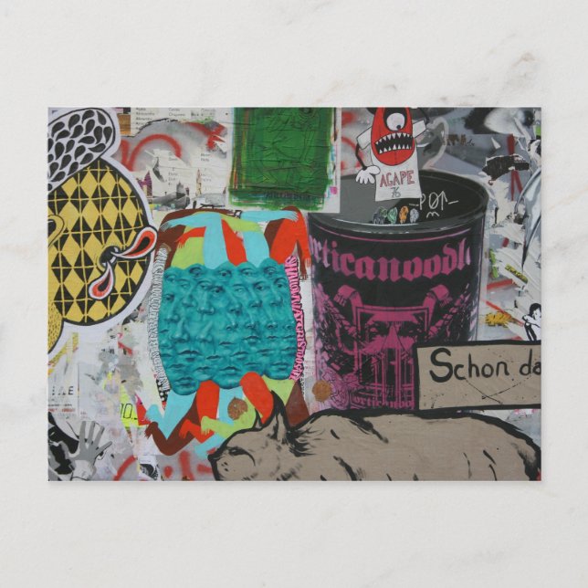 Graffiti, Berlin, Germany Postcard (Front)