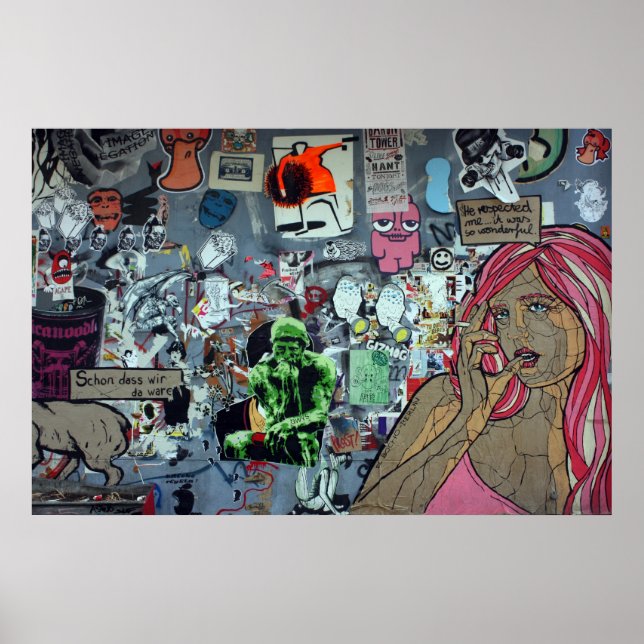 Graffiti, Berlin, Germany Poster (Front)