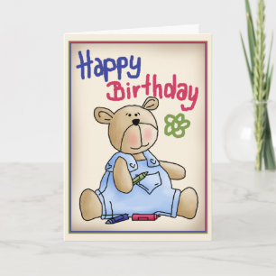 Graffiti Birthday Bear Card