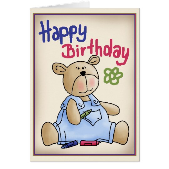 Graffiti Birthday Bear Card