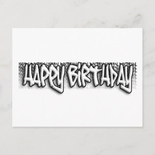 Graffiti Birthday Postcard