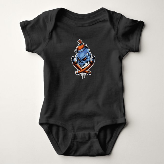 Graffiti Bones Baby Bodysuit (Front)