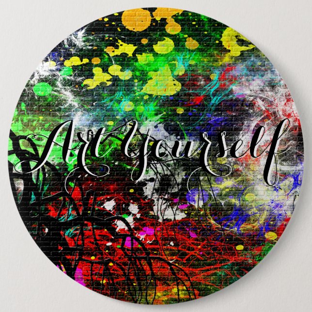 Graffiti Brick Wall 6 Cm Round Badge (Front)