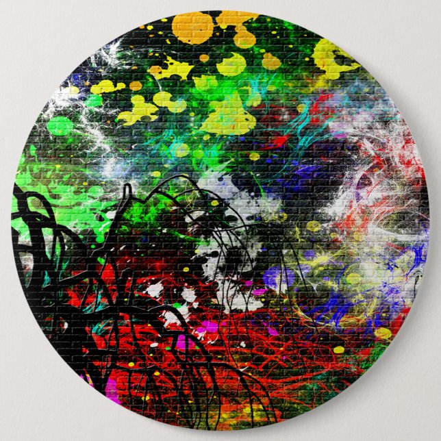 Graffiti Brick Wall 6 Cm Round Badge (Front)