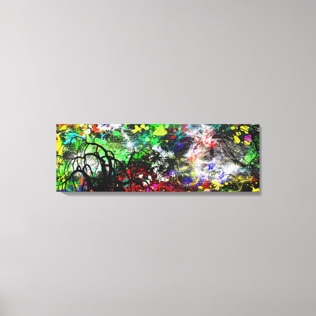 Graffiti Brick Wall Canvas Print (Front)