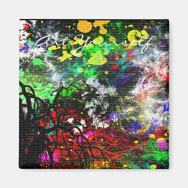 Graffiti Brick Wall Magnet (Front)