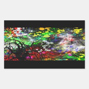 Graffiti Brick Wall Rectangular Sticker