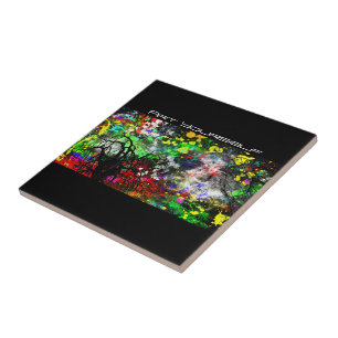 Graffiti Brick Wall Tile