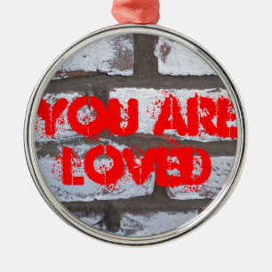 Graffiti Bricks Metal Tree Decoration