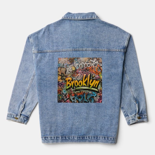 Graffiti Brooklyn Denim Jacket (Back)