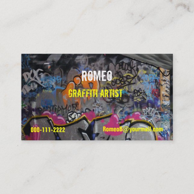 Graffiti Business Card (Front)