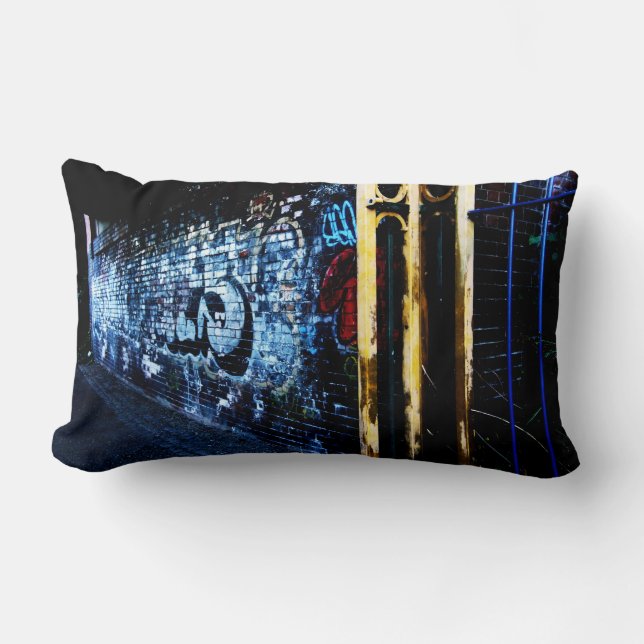 Graffiti By Night Lumbar Cushion (Front)