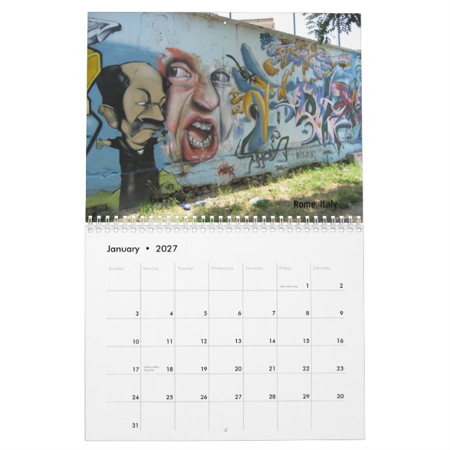 Graffiti Calendar (Jan 2027)