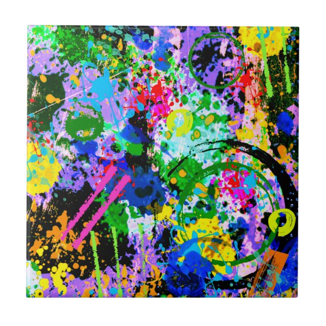 Graffiti Carnival 1 Ceramic Tile (Front)