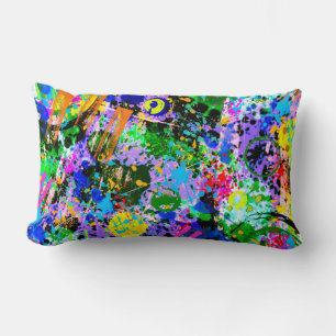 Graffiti Carnival Lumbar Cushion