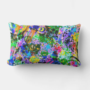Graffiti Carnival Lumbar Cushion