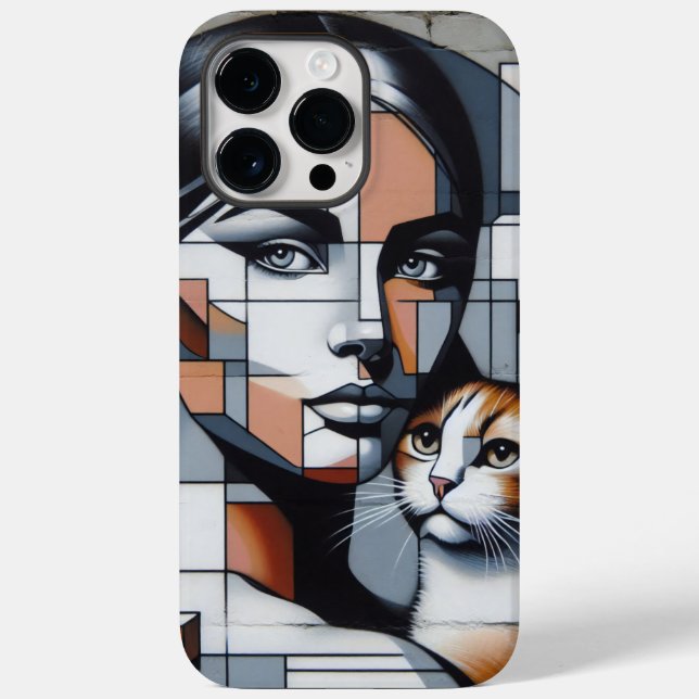 Graffiti Cat Lady Case-Mate iPhone Case (Back)