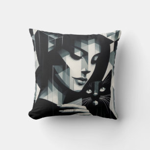 Graffiti Cat Lady Cushion