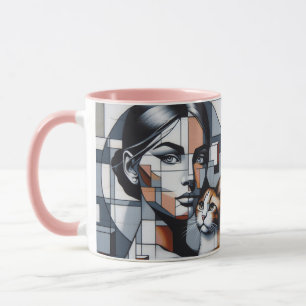 Graffiti Cat Lady Mug