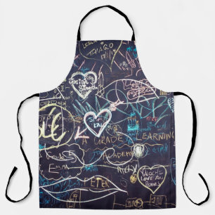 Graffiti chalkboard blackboard love apron