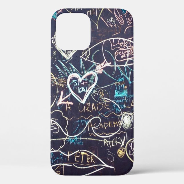 Graffiti chalkboard blackboard love Case-Mate iPhone case (Back)