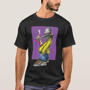 Graffiti Character spray paint artist purple T-Shirt