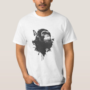 Graffiti Chimpanzee Street Art Animal Portrait Urb T-Shirt