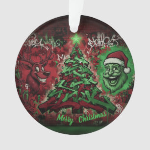 Graffiti Christmas Acrylic Ornament