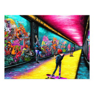 Graffiti Coming to Live Photo Print