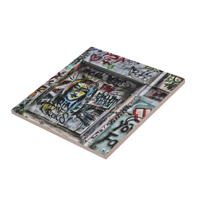 Graffiti Cool Modern Urban Street Art Ceramic Tile (Side)