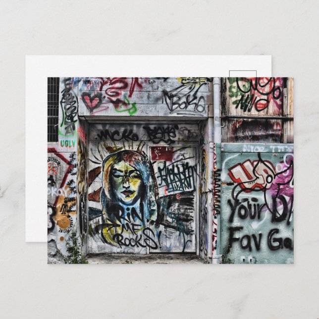 Graffiti Cool Modern Urban Street Art Postcard (Front/Back)