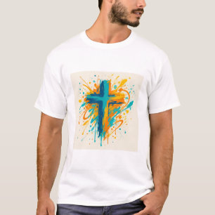 Graffiti Cross Bold Christian T-Shirt