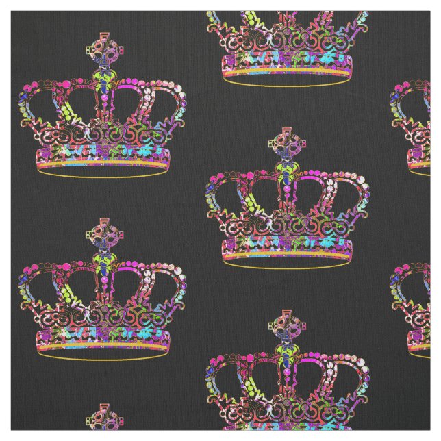 Graffiti crown fabric (Swatch)