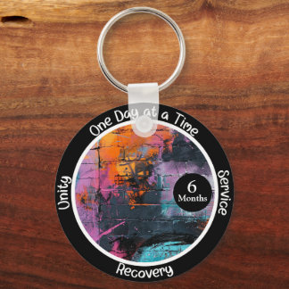 Graffiti Custom Recovery Milestone Gift Key Ring