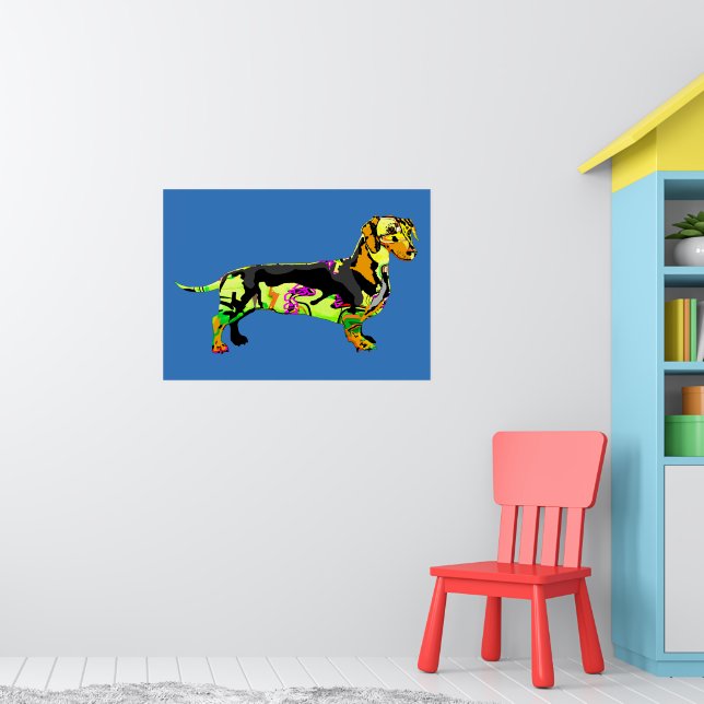 Graffiti Dachshund Poster (Nursery 1)