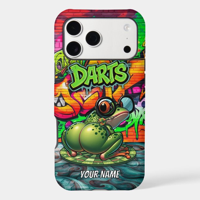 Graffiti Darts Frog iPhone / iPad case (Back)