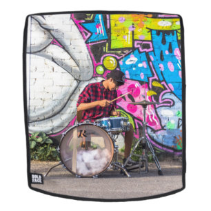 Graffiti Drummer Cool All-Over Printed Backpack