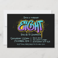 Graffiti Eight Invitation