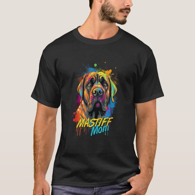 Graffiti English Mastiff Mom Mural Street Art Mast T-Shirt (Front)