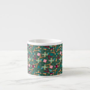 Graffiti Explosion Modern Geometric Pattern  Espresso Cup