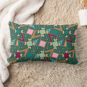 Graffiti Explosion Modern Geometric Pattern  Lumbar Cushion