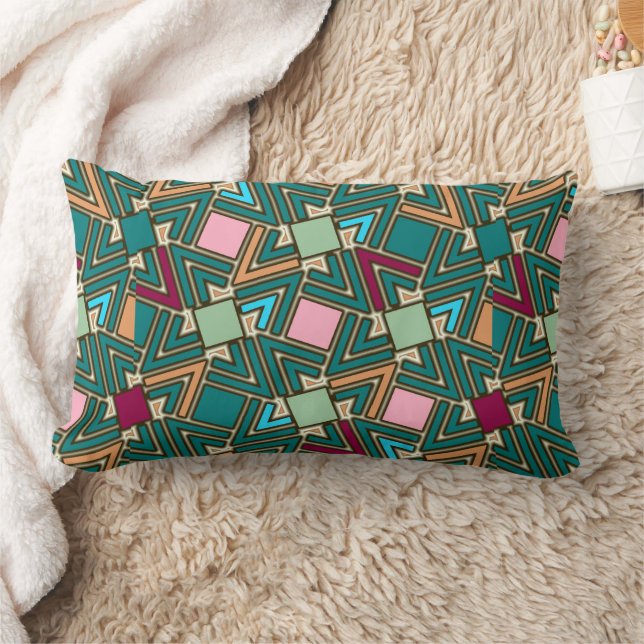 Graffiti Explosion Modern Geometric Pattern  Lumbar Cushion (Blanket)