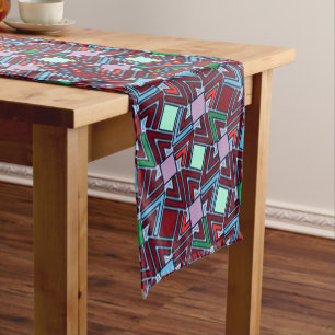 Graffiti Explosion – Modern Geometric Pattern  Short Table Runner