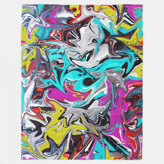 Graffiti Fleece Blanket (Front)
