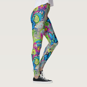 Graffiti Flowers Leggings