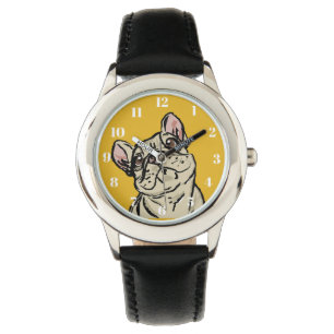 Graffiti French bulldog Watch